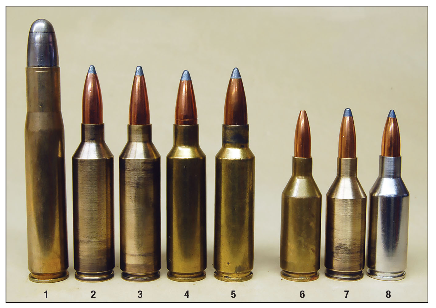 For Winchester, the (1) 404 Jeffrey case has so far produced the (2) 270 WSM, (3) 7mm WSM, (4) 300 WSM, (5) 325 WSM, (6) 22 WSSM, (7) 243 WSSM and (8) 25 WSSM. Will it ever end?